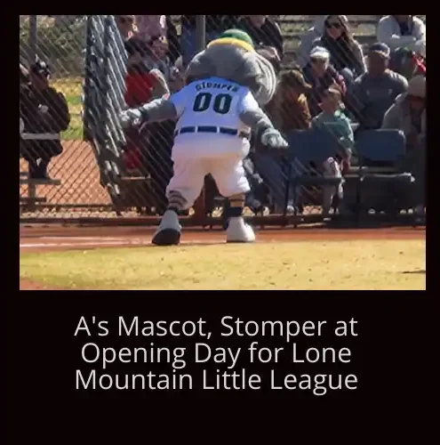A’s Mascot Stomper at LMLL