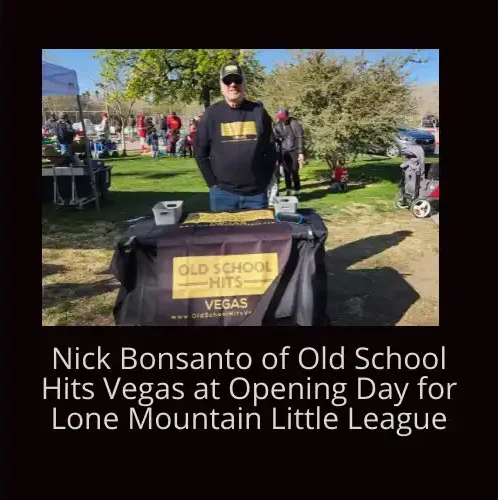Nick At Opening Day For Lone Mountain Little League