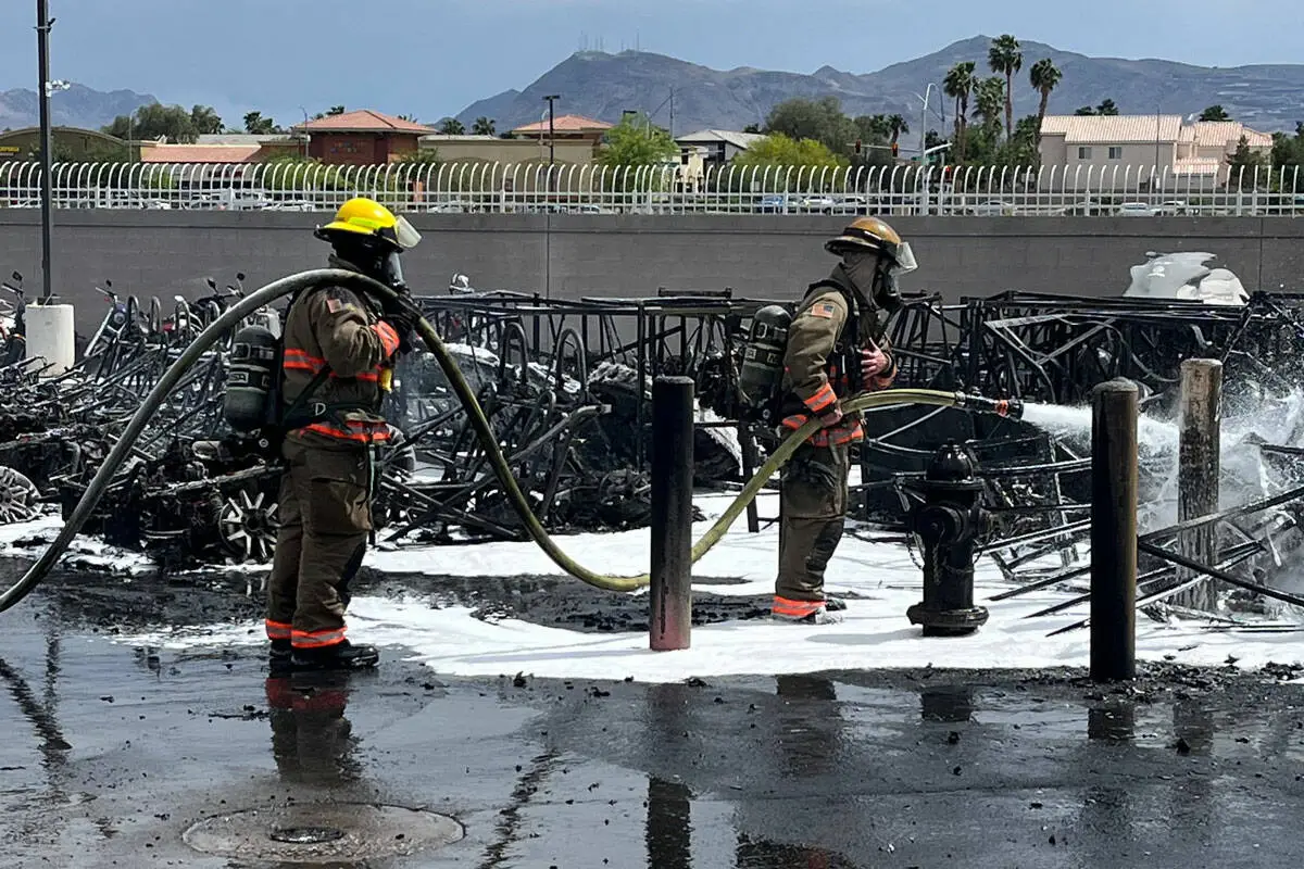 Fire Damages 50 Motorcycles at Las Vegas Dealership, Investigation Underway