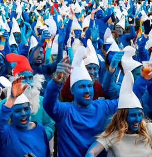 French Town Sets New World Record with Smurf Gathering