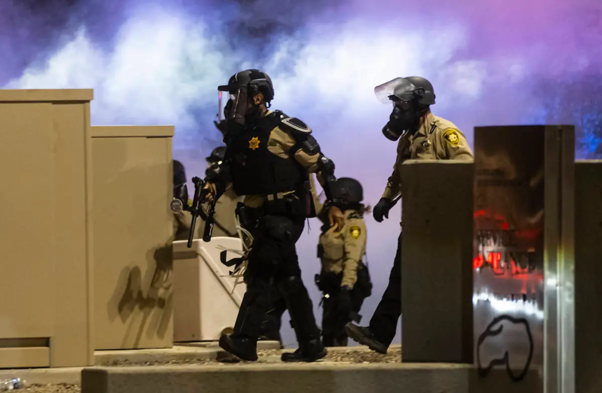 Tear Gas Used As Las Vegas Protesters Rally Against ICE Tactics Amid Nationwide Demonstrations