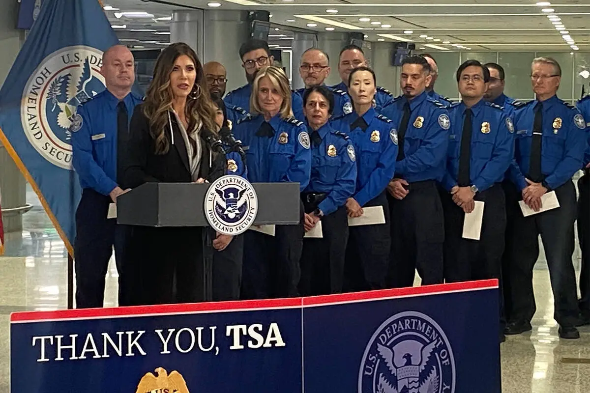 DHS Sec Kristi Noem Unveils $1 Billion TSA Security Upgrade at Las Vegas Harry Reid Airport